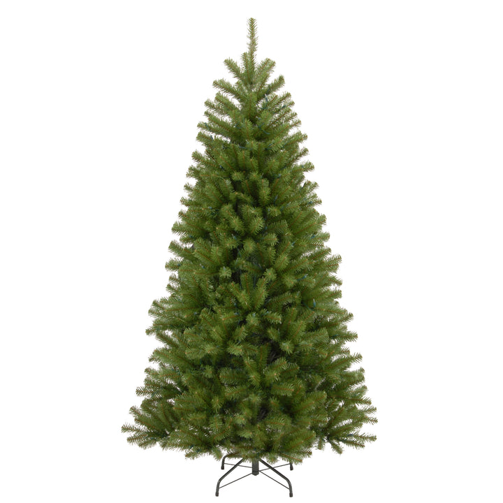 Artificial Full Christmas Tree, Green, North Valley Spruce, Includes Stand, 7.5 Feet