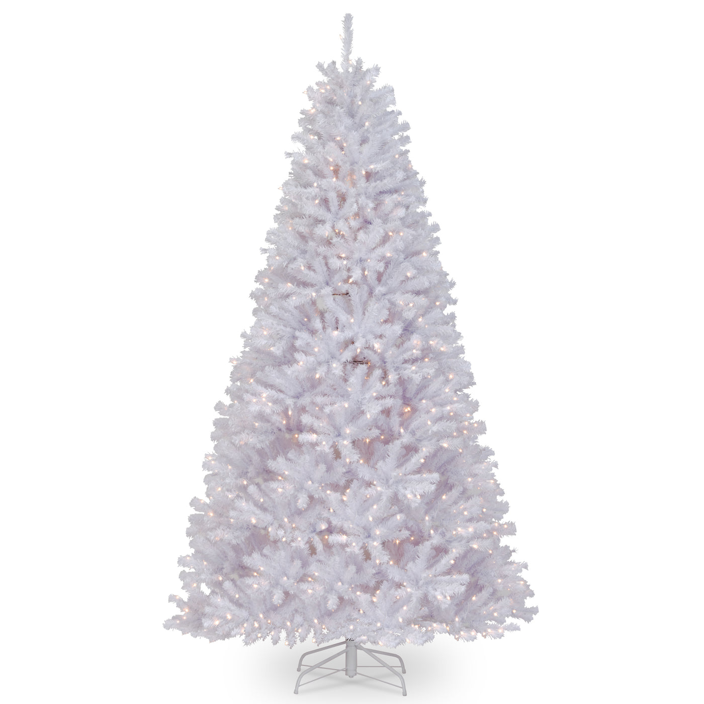 9 ft. Pre-Lit North Valley Spruce White Tree with Clear Lights - National Tree Company