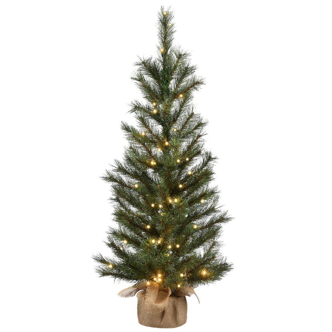 4 ft Frosted Ontario Pine Tree with Battery Operated Lights