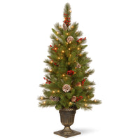 4 ft. Pre-Lit Bristle Berry Tree with Clear Lights - National Tree Company