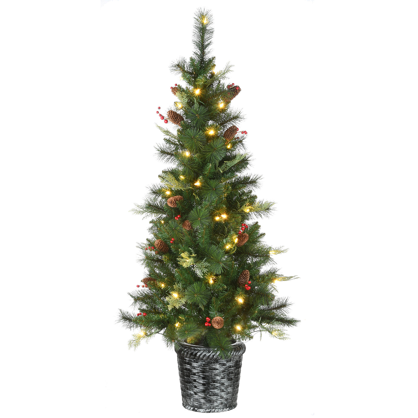 5 ft. Pre-Lit Buzzard Pine Slim Tree with LED Lights - National Tree Company