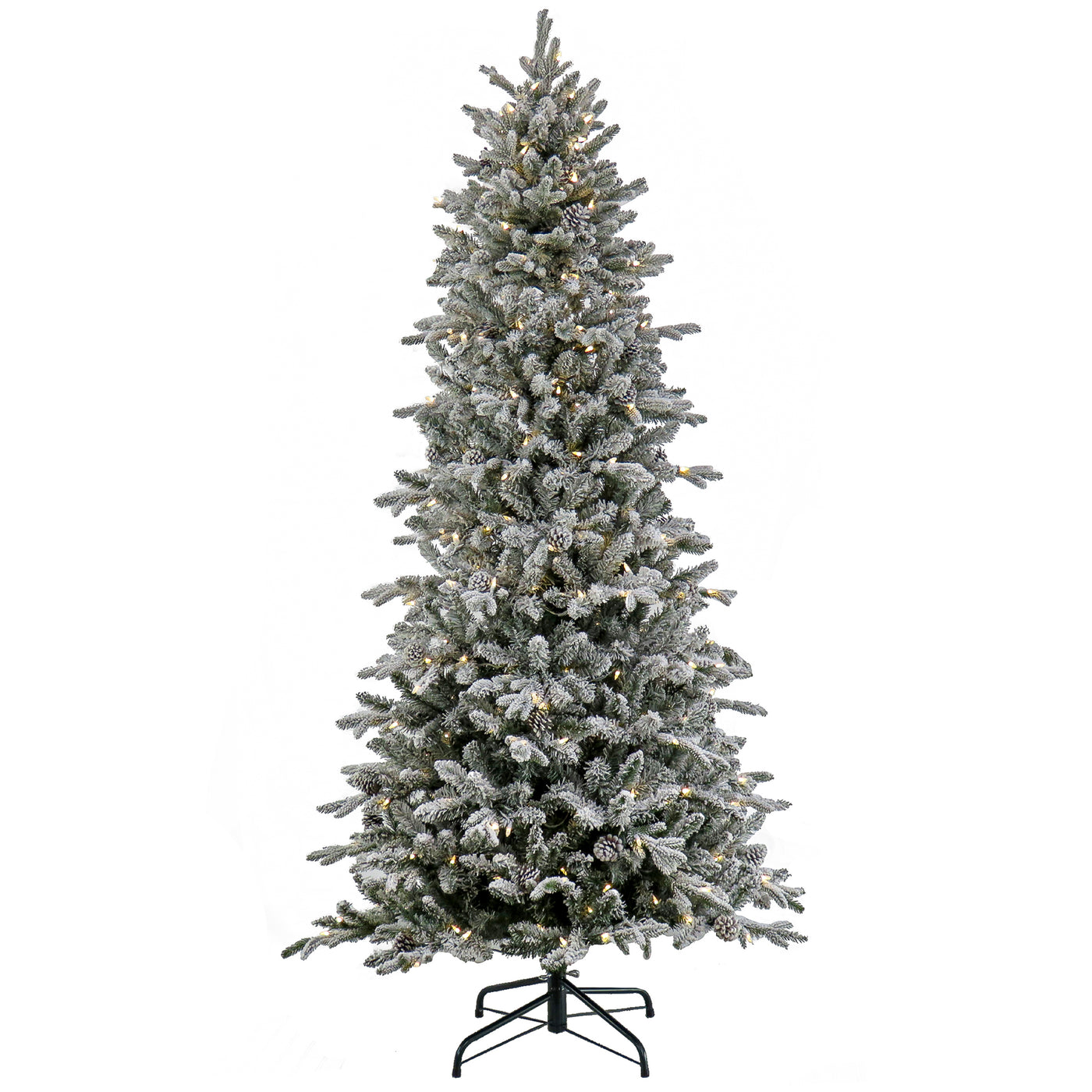 7 ft. Pre-Lit Snowy Calton Pine Tree with LED Lights - National Tree Company