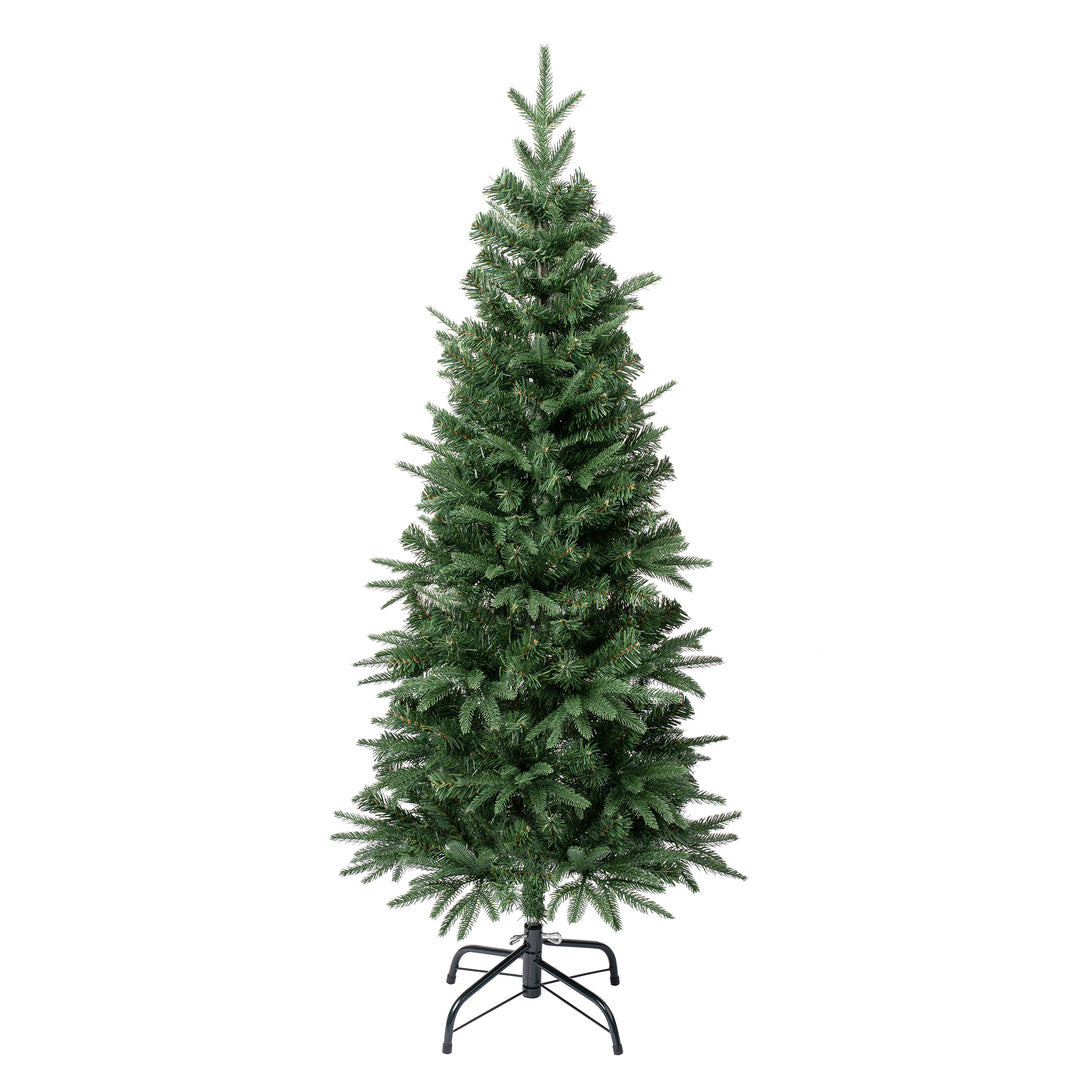 First Traditions Duxbury Slim Christmas Tree with Hinged Branches, 4.5 ft