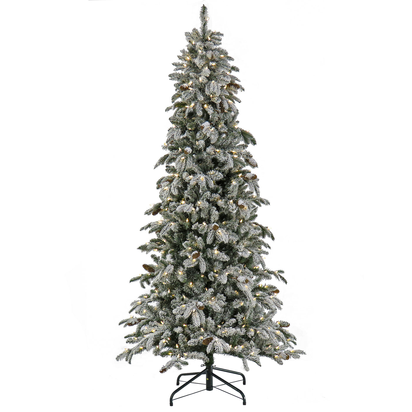 7.5 ft. Pre-Lit Snowy Vintin Fir Tree with LED Lights - National Tree Company