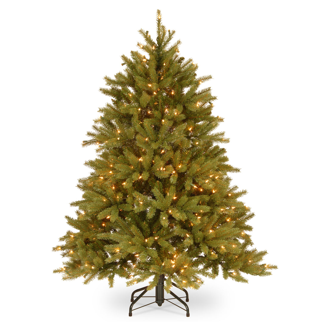 Pre-Lit Small Artificial Christmas Tree, Green, Jersey Fraser Fir, 'Feel Real', White Lights, Includes Stand, 4.5 Feet