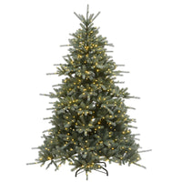 7.5 ft. Pre-Lit Ponderosa Blue Fir Tree with Dual Color LED Lights - National Tree Company