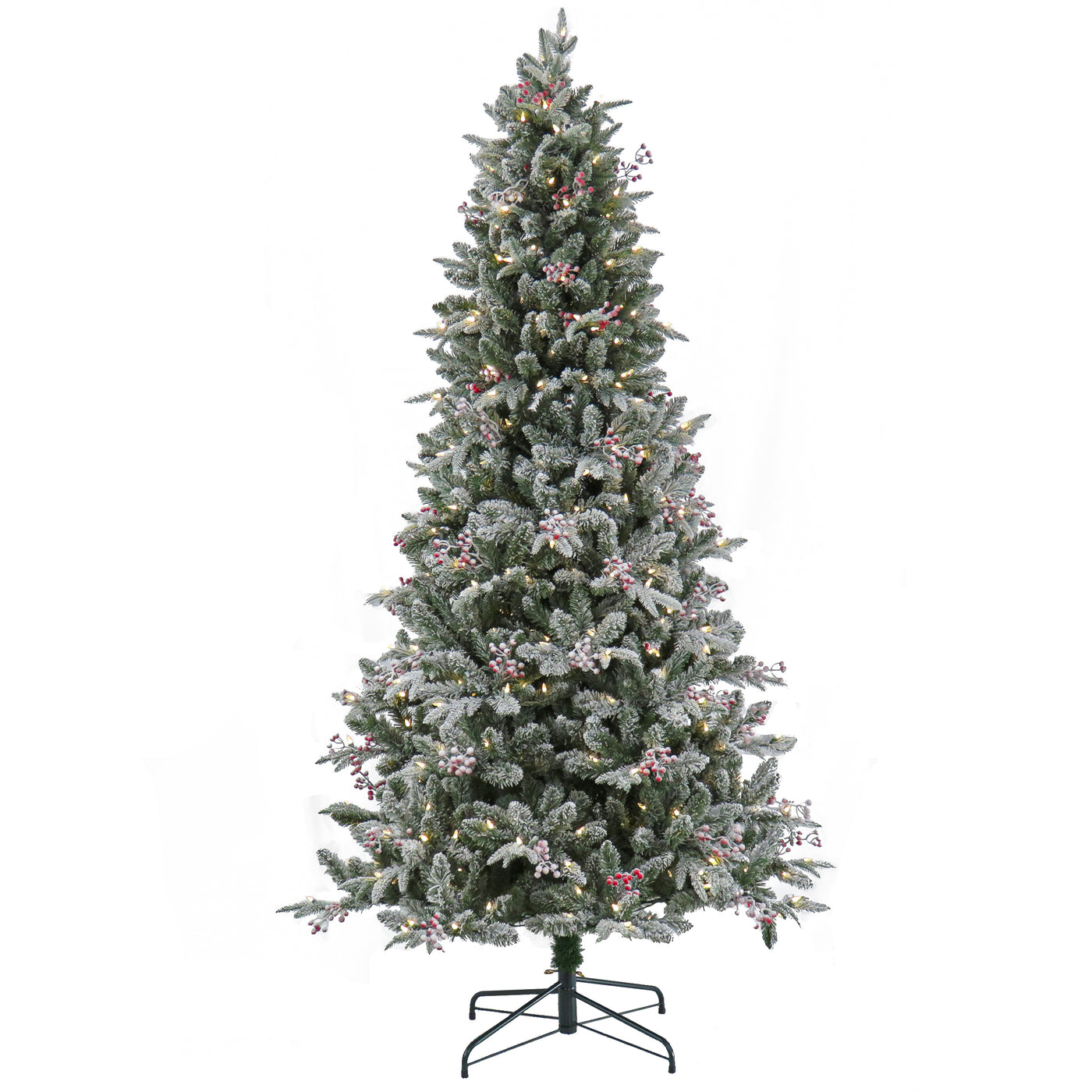 7.5 ft. Pre-Lit Snowy Poechmann Fir Tree with LED Lights - National Tree Company