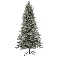 7.5 ft. Pre-Lit Snowy Poechmann Fir Tree with LED Lights - National Tree Company