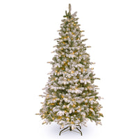 6.5 ft. Pre-Lit Snowy Everest Fir Medium Tree with Clear Lights - National Tree Company