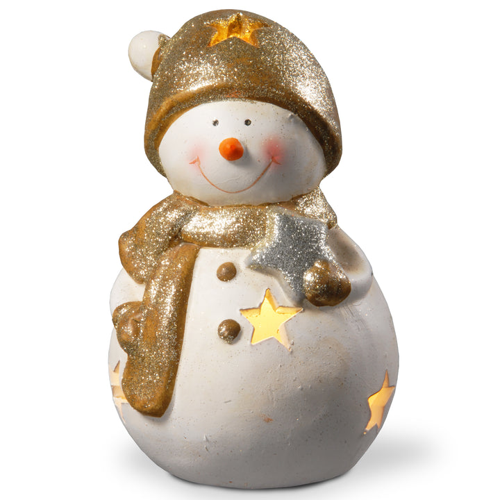 8 in Lighted Holiday Snowman Décor