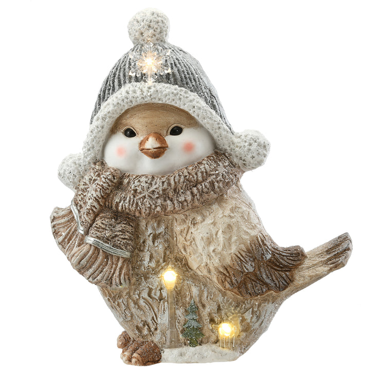16" Lighted Snowbird Figurine