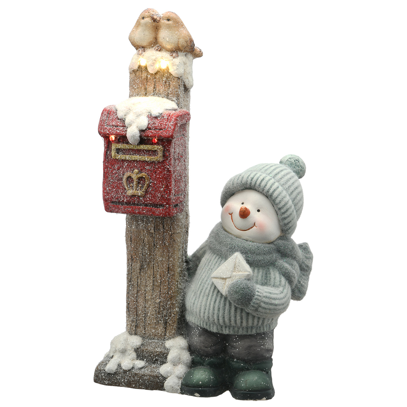 20 in. Snowman Sending Mail - National Tree Company