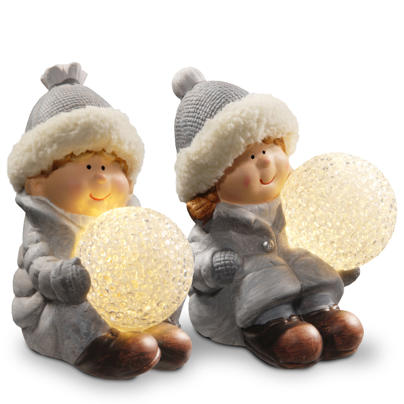 5.5" Lighted Boy & Girl Decor Piece - National Tree Company