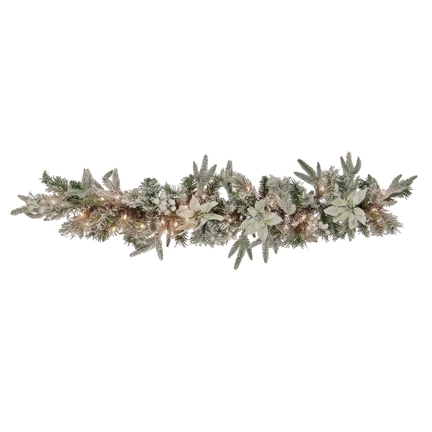 4 ft. Pre-Lit Frosted Colonial Garland with LED Lights - National Tree Company