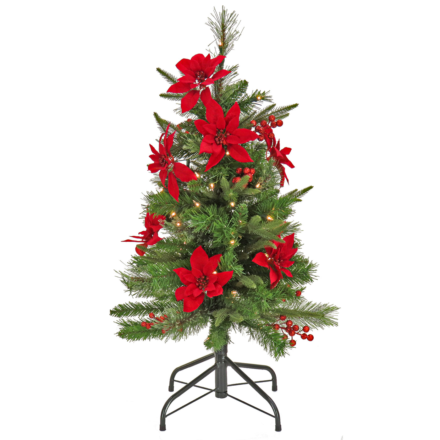 3 ft. Pre-Lit Colonial Pencil Slim Tree with Clear Lights - National Tree Company