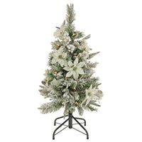 3 ft. Pre-Lit Frosted Colonial Slim Tree with Clear Lights - National Tree Company