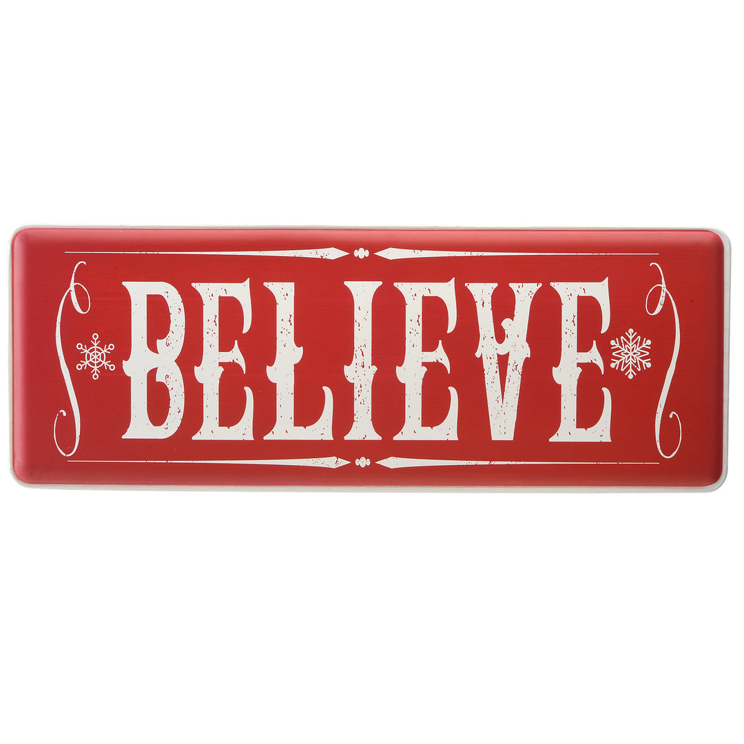 31" Believe Horizontal Holiday Wall Sign