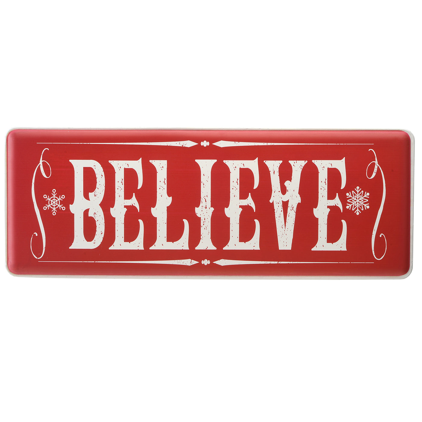 31 in. Believe Horizontal Holiday Wall Sign - National Tree Company