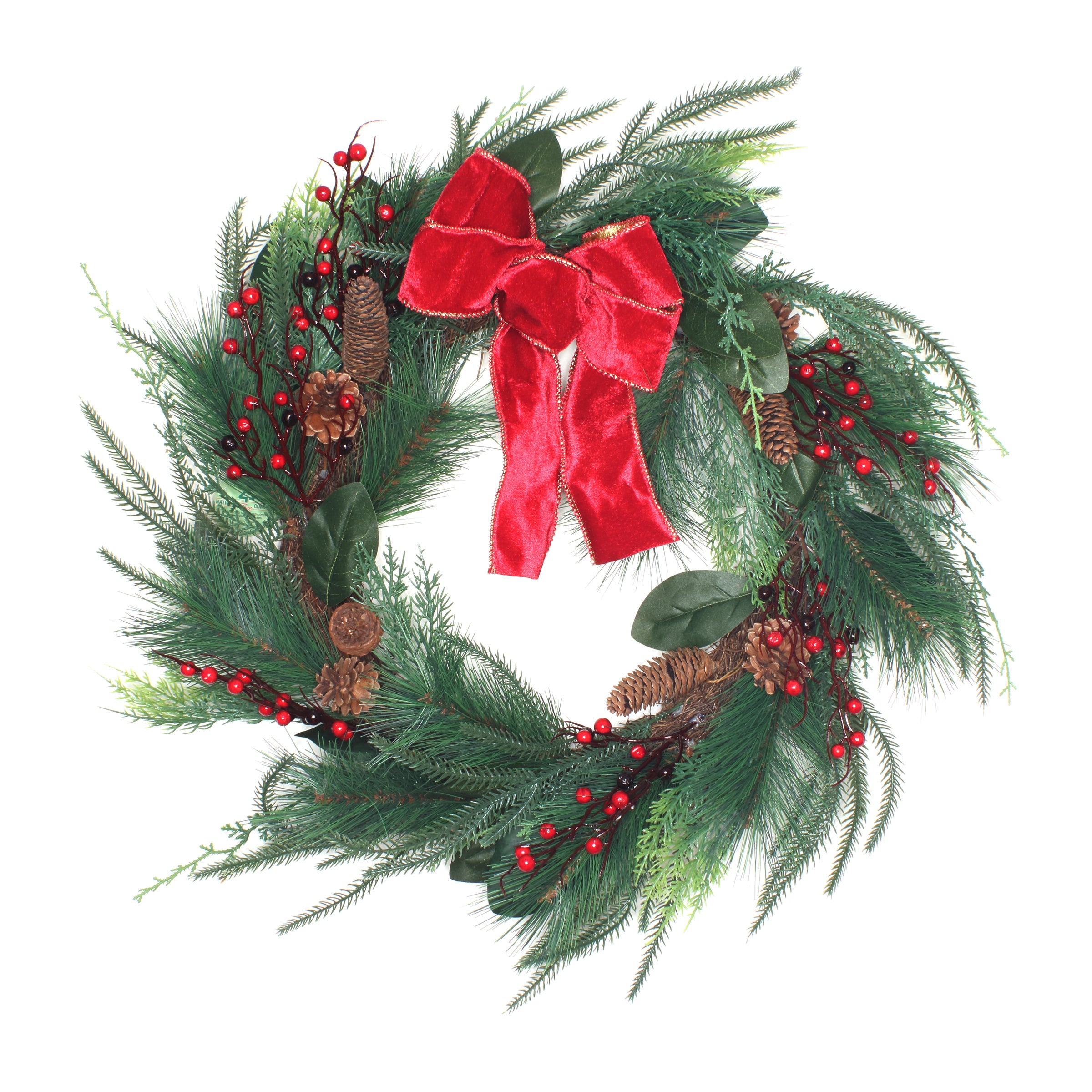 National Tree Company36 Glistening Pine Wreath With Pine Cones, Red retailer Berries, Tw