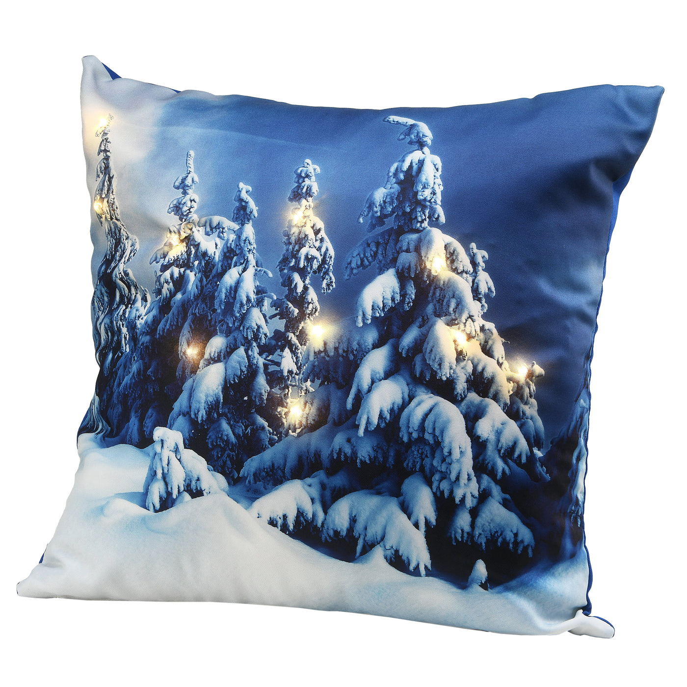 17 in. Winter Scene Pillow with LED Lights - National Tree Company