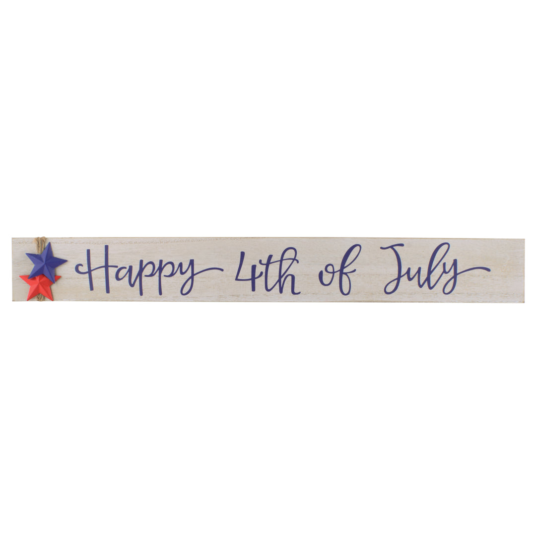 Patriotic Happy 4th of July Table Decoration Wood Construction 4th of July Collection 19 Inches