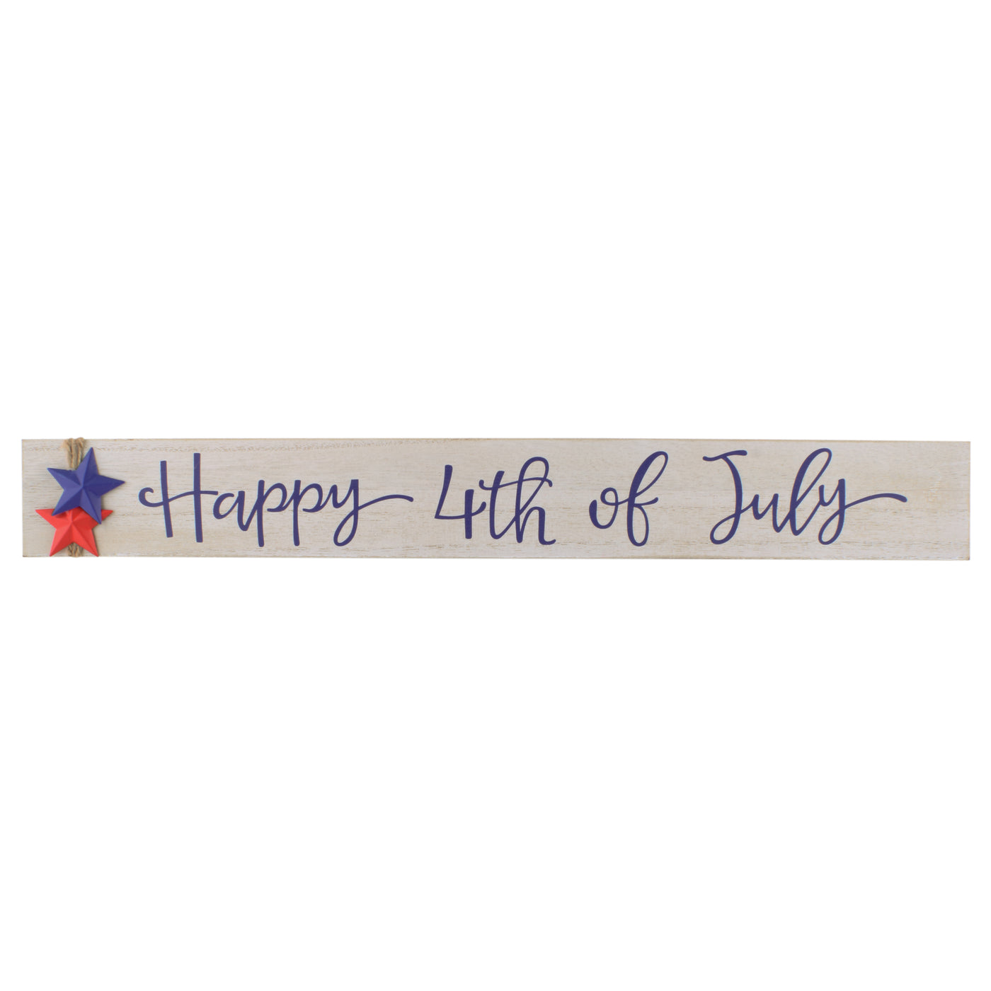 Patriotic Happy 4th of July Table Decoration Wood Construction 4th of July Collection 19 Inches - National Tree Company