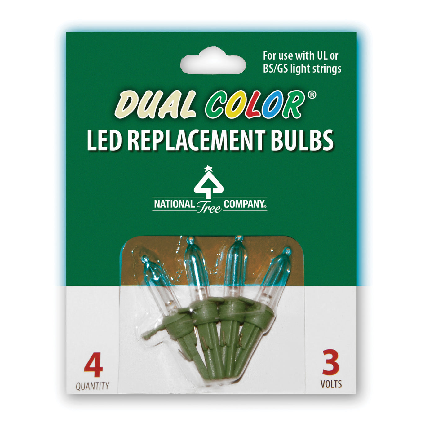 Replacement Dual Color® LED Bulbs in Bag UL- 3 Volts - National Tree Company