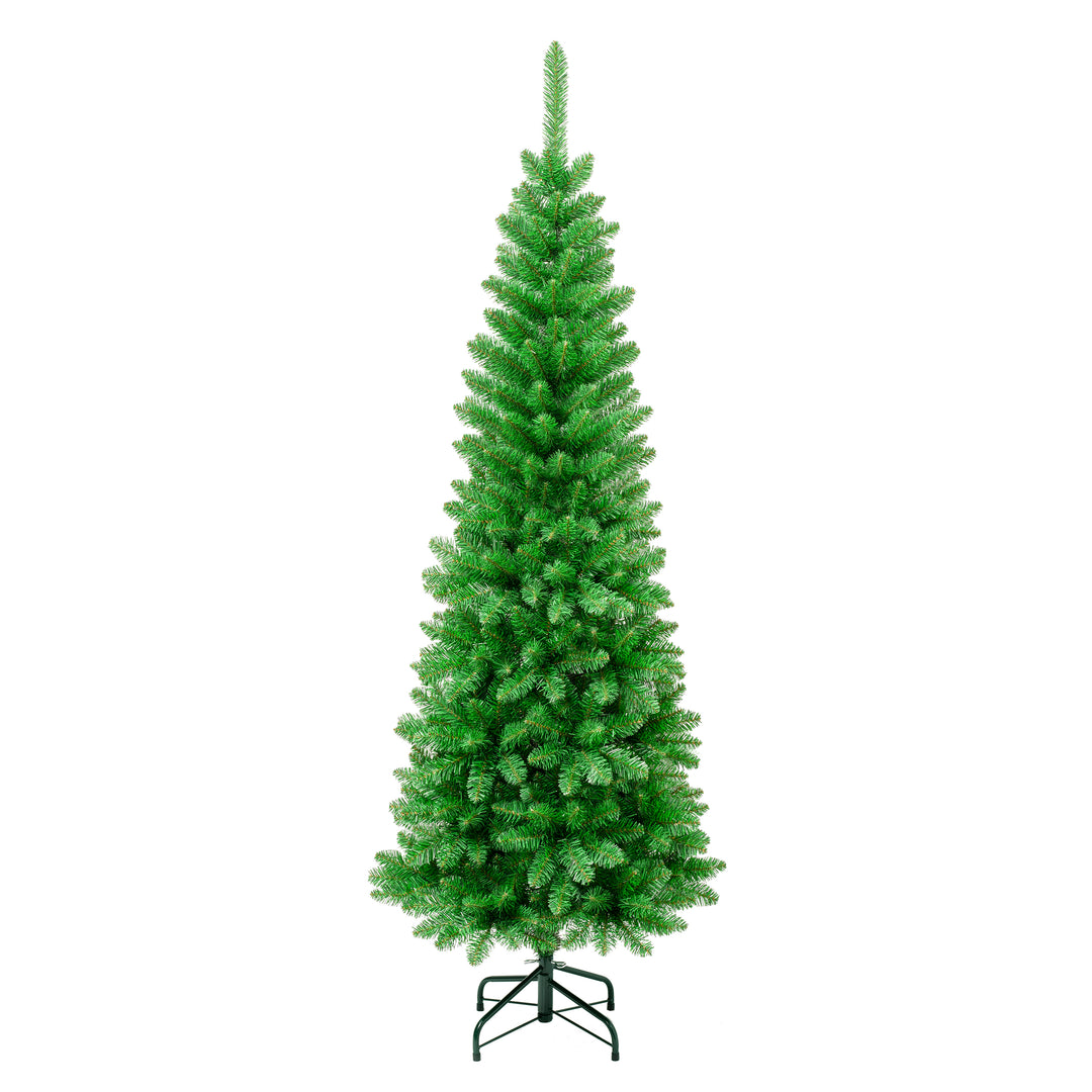 First Traditions Rowan Pencil Slim Christmas Tree, 6 ft