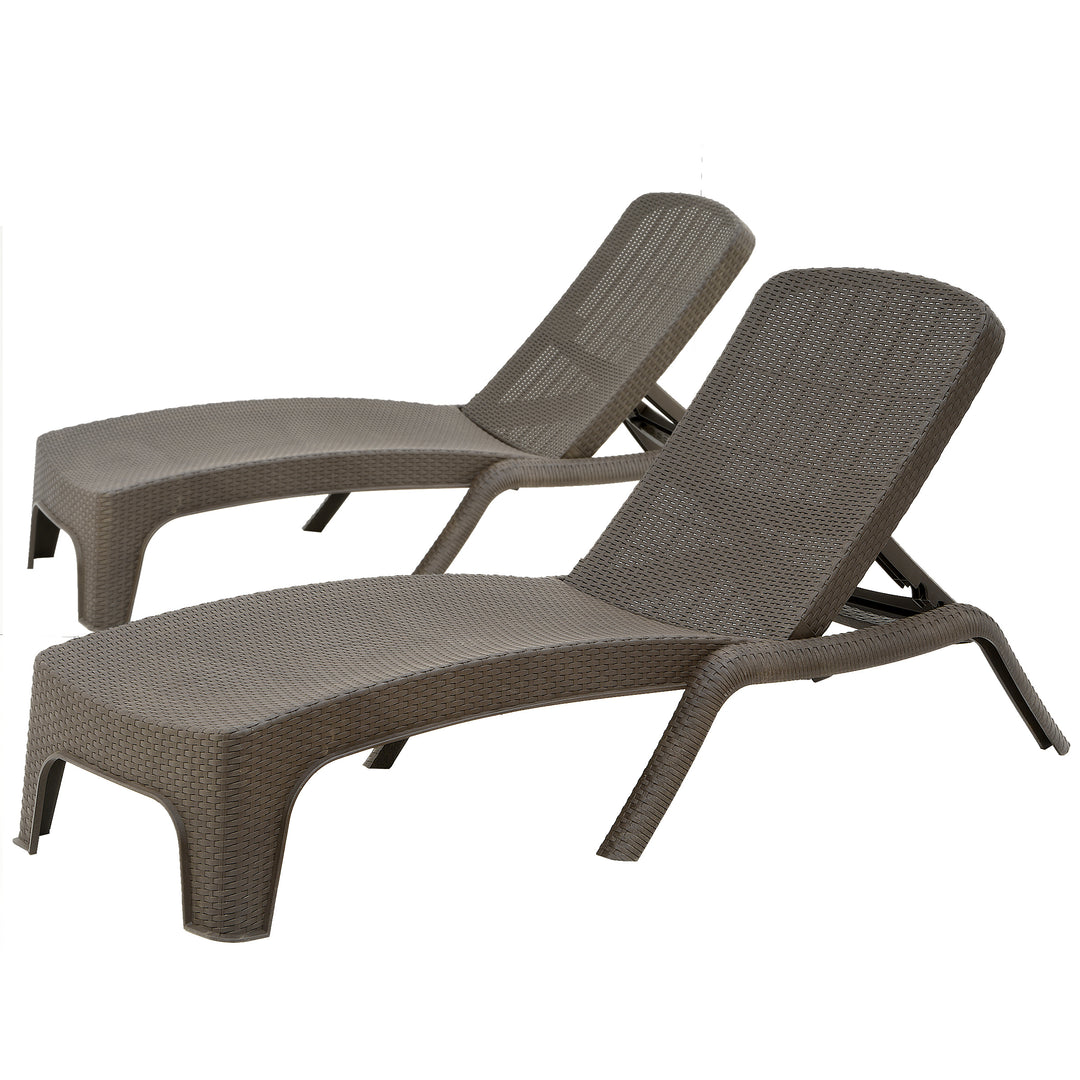 All Weather Chaise Lounge Pair