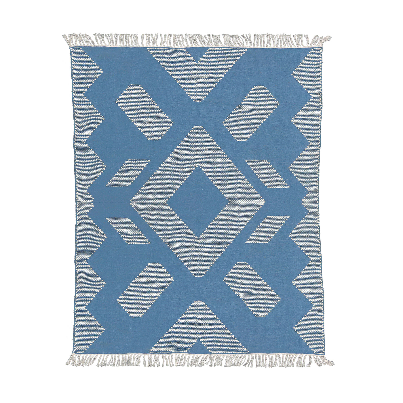 5x7 Hand Woven Outdoor Rug, Dusty Blue - National Tree Company