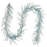 9 ft. Pre-Lit Crystal Silver Metallic Garland with Multifunctional LED Lights - National Tree Company