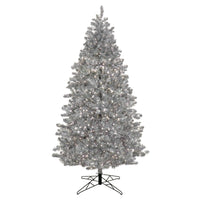 7.5 ft. Pre-Lit Christmas Matt Silver Metallic Tree - National Tree Company