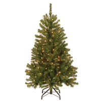 4.5 ft. Pre-Lit North Valley Spruce Tree with Clear Lights - National Tree Company