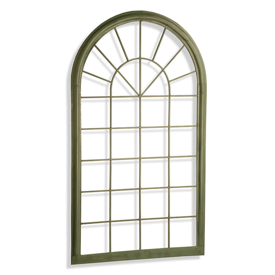 Metal Trellis Window Frame, Green, Spring Collection, 51 Inches