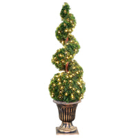 Pre-Lit 54" Artificial Cedar Spiral Tree - National Tree Company