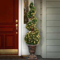 Pre-Lit 54" Artificial Cedar Spiral Tree - National Tree Company