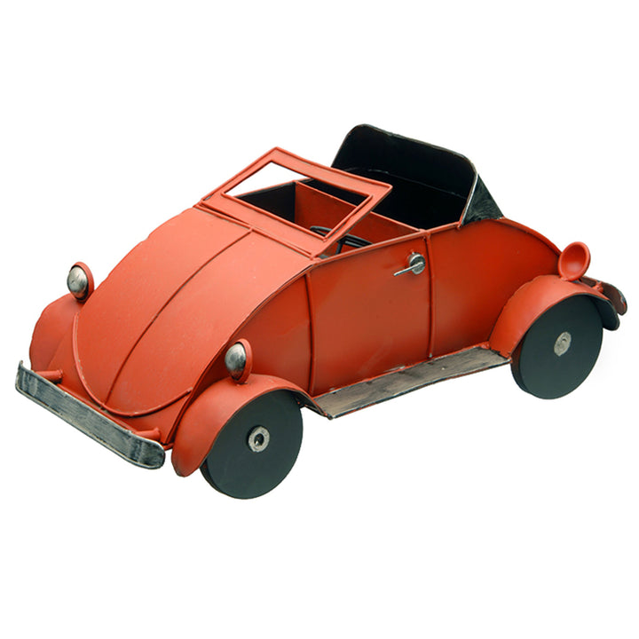 Metal Red Car Table Decoration, Constructed with Durable Steel, Spring Collection, 17 Inches