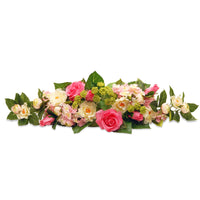 25 in. Spring Plant Table Decoration with Roses, Hydrangeas, Berry Clusters, Leafy Greens - National Tree Company