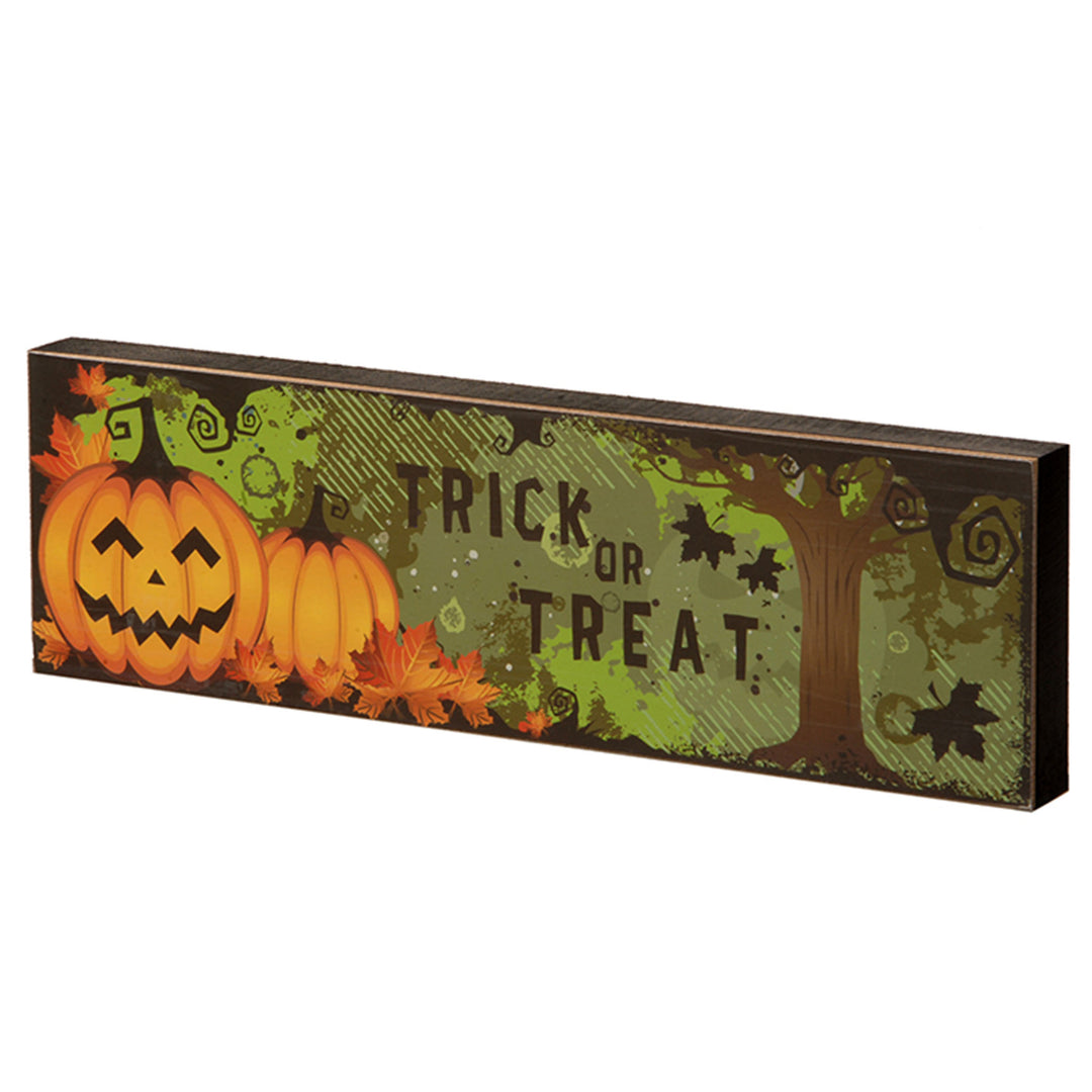Halloween Trick Or Treat Table Sign Decor