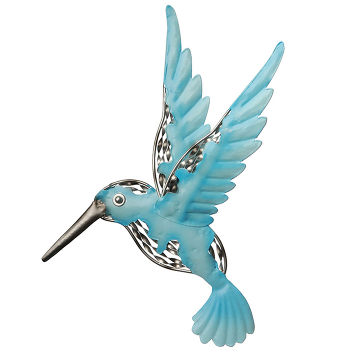 Metal Wall Decoration, Majestic Blue Bird, Ornate Metal Design, Spring Collection, 14 Inches