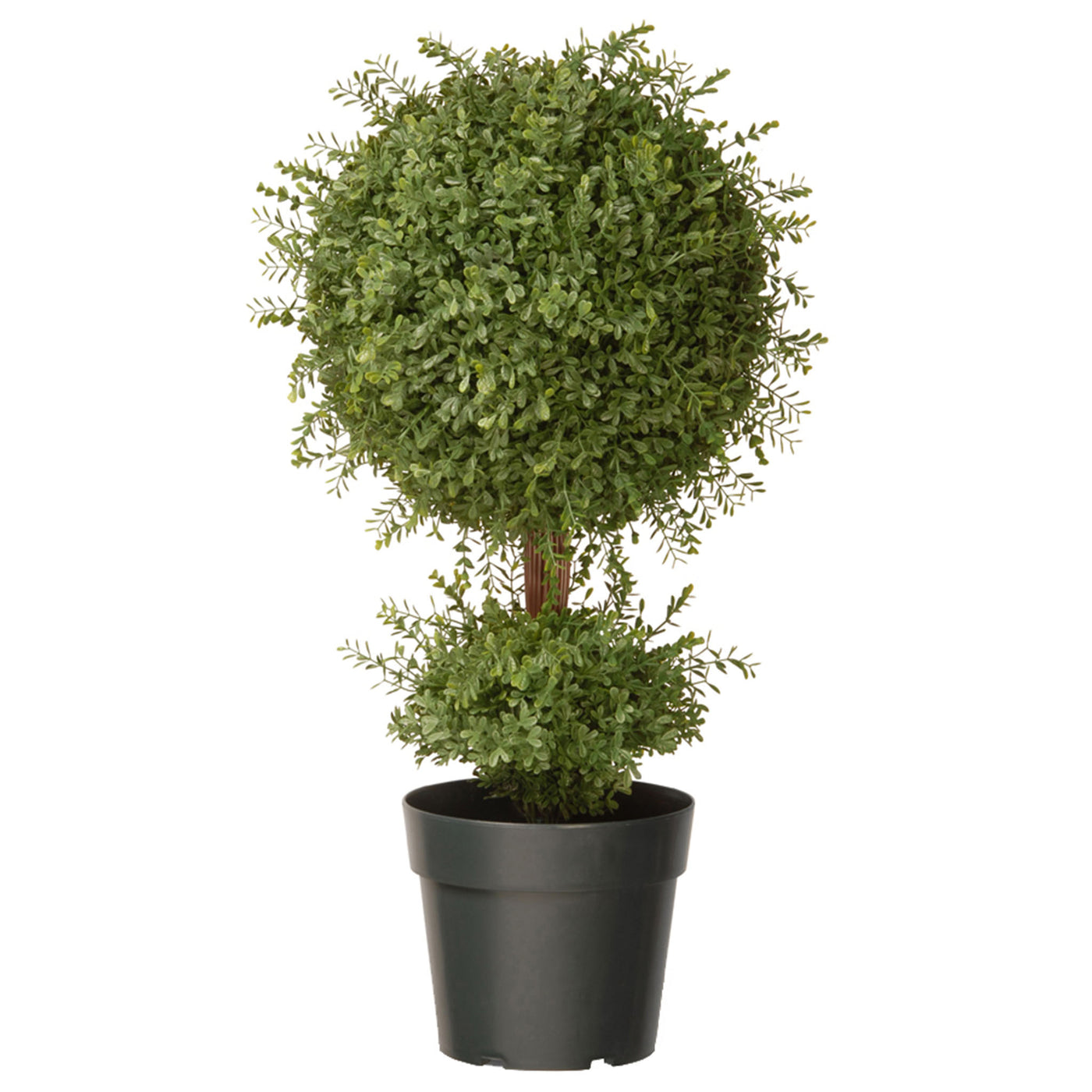 30 in. Mini Tea Leaf 1 Ball in Green Round Growers Pot - National Tree Company