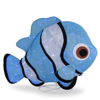 Pre-Lit Blue and White Clownfish Outdoor Decoration, LED Lights, Plug In, Spring Collection, 38 Inches - National Tree Company