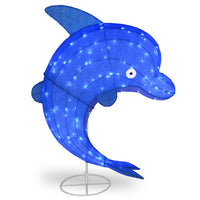 40 in. Pre-Lit Blue Dolphin Outdoor Decoration with LED Lights - National Tree Company