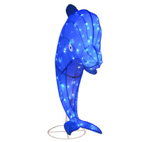 40 in. Pre-Lit Blue Dolphin Outdoor Decoration with LED Lights - National Tree Company