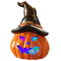 Halloween Jack O' Lantern with LED Lights, Orange, 5 inches - National Tree Company