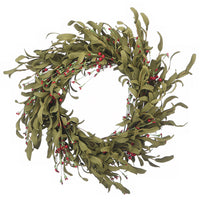 22 in. Fall Wreath with Assorted Grass, Berry Clusters - National Tree Company