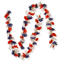 6 ft. Patriotic Hydrangea Garland, 2-Pack - National Tree Company
