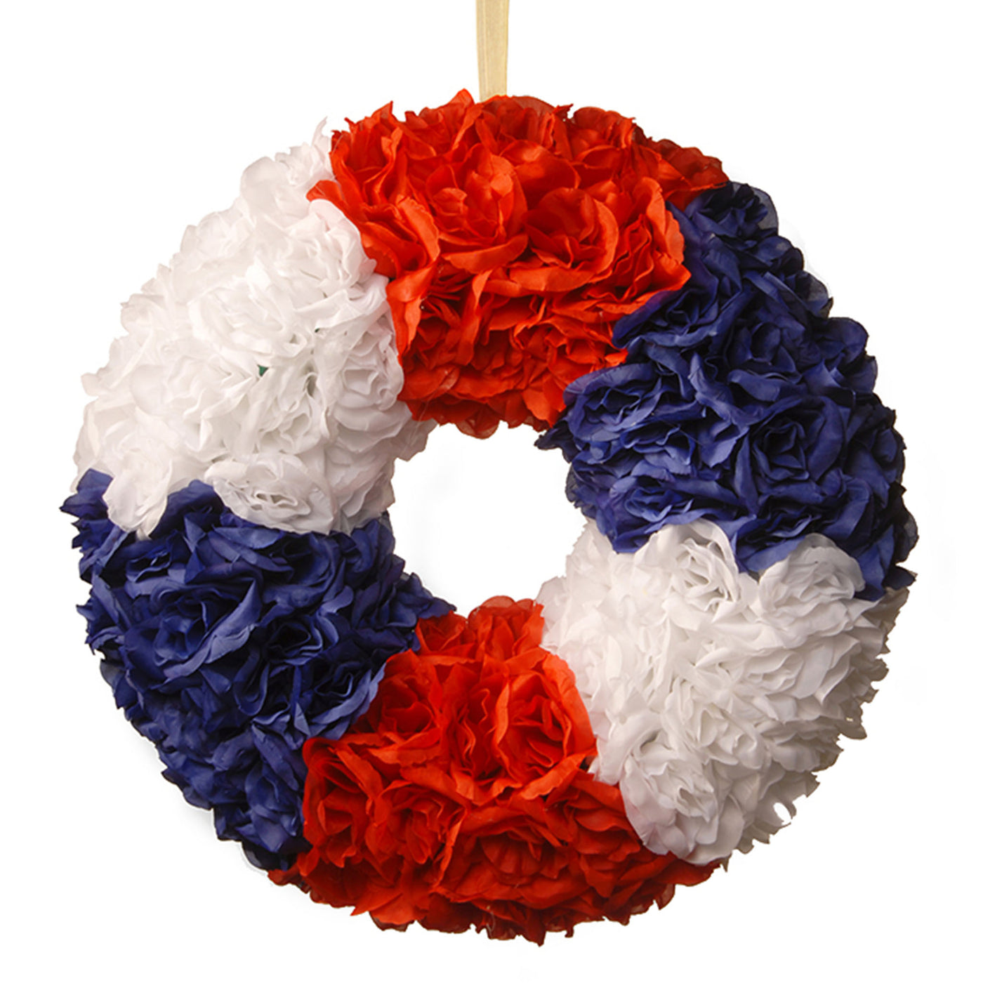 18 in. Patriotic Rose Wreath - National Tree Company