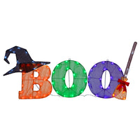 23 in. Halloween Pre-Lit BOO Light Up Sign Outdoor Decoration with LED Lights - National Tree Company