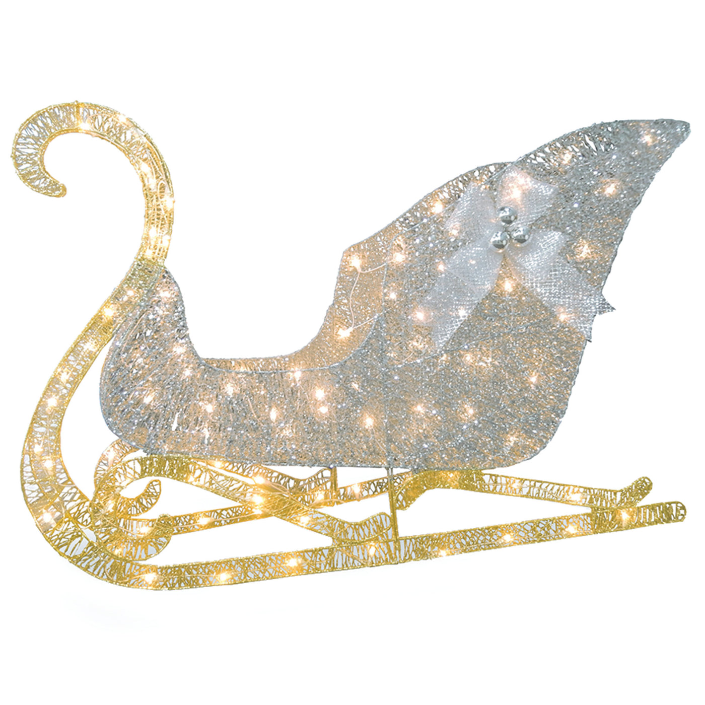 48 in. Santas Sleigh with Cool White LED Lights - National Tree Company